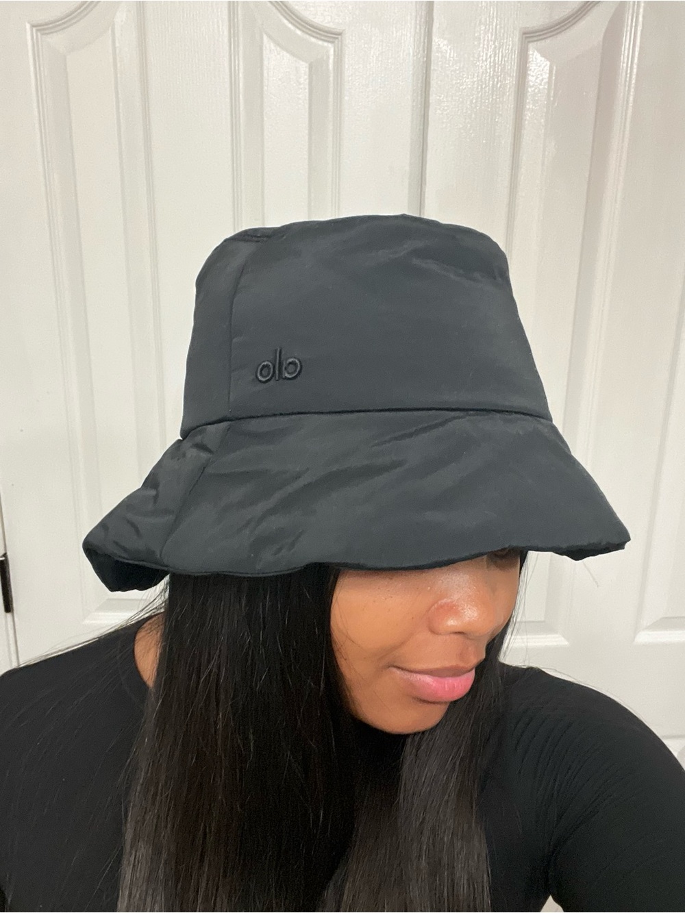 ALO Yoga Black Quilted Bucket Hat